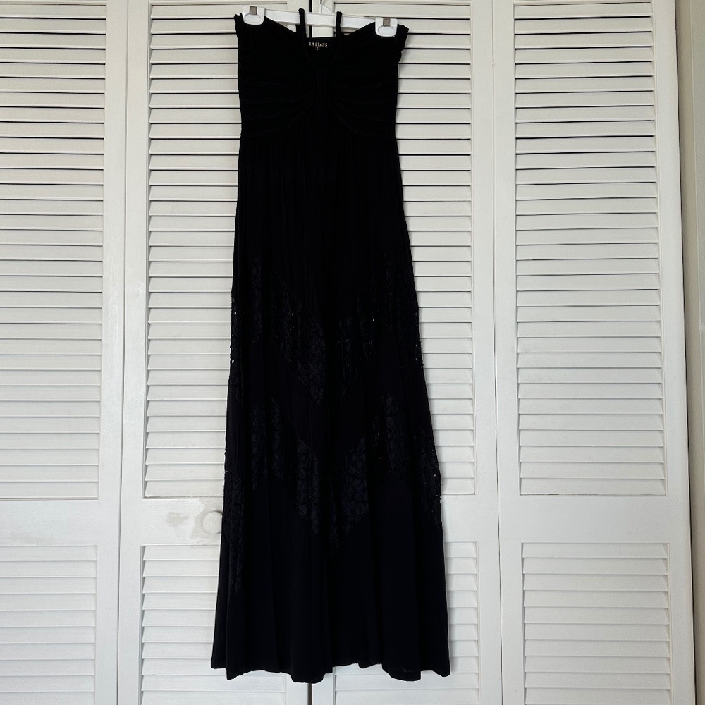 (NWOT) VINTAGE  WOMEN'S  LA CLASS SLEEVELESS EVENING GOWN, SIZE: SMALL